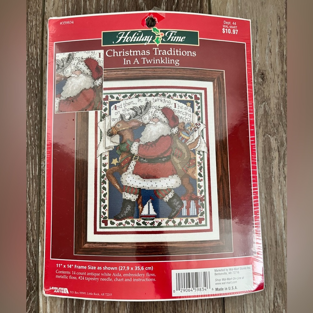 Holiday Time Christmas Traditions "In a Twinkling" Embroidery Kit USA #359834
